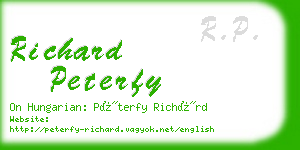 richard peterfy business card